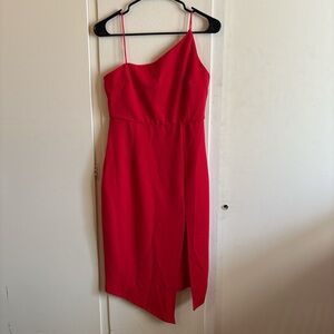 Princess Polly Vibrant Red One-Shoulder Dress